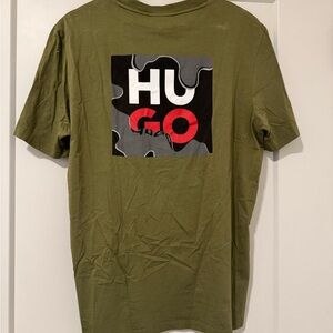 HUGO Olive Green Short Sleeve Tee